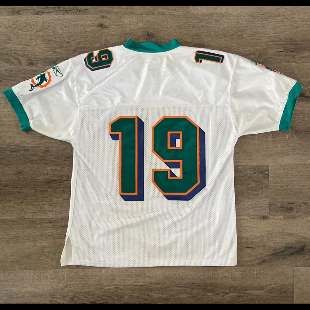 Authentic Reebok Triple Stitched Brandon Marshall 19 Miami Dolphins White Jersey